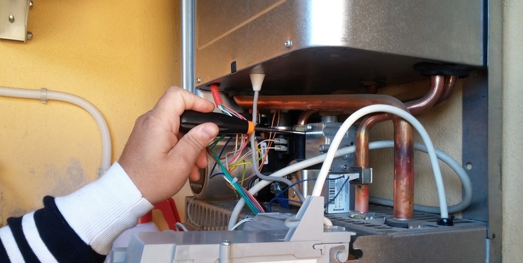 checking a boiler